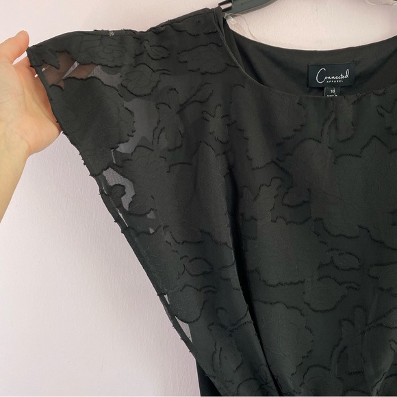 NEW Macy’s Connected Apparel Cape-Overlay Sheath Dress size 10 - Picture 9 of 13